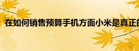 在如何销售预算手机方面小米是真正的专家