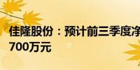 佳隆股份：预计前三季度净利润1500万元至1700万元