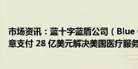 市场资讯：蓝十字蓝盾公司（Blue Cross Blue Shield）同意支付 28 亿美元解决美国医疗服务提供商反垄断集体诉讼