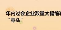 年内过会企业数量大幅缩减至22家仅为去年“零头”