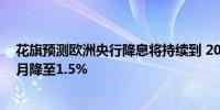 花旗预测欧洲央行降息将持续到 2025年初利率到2025年9月降至1.5%