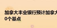 加拿大丰业银行预计加拿大央行下周将降息50个基点