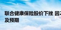 联合健康保险股价下挫 因2025年业绩预期不及预期