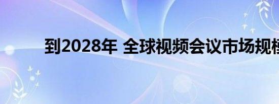 到2028年 全球视频会议市场规模