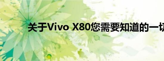 关于Vivo X80您需要知道的一切