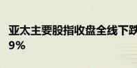 亚太主要股指收盘全线下跌韩国综合指数跌0.9%