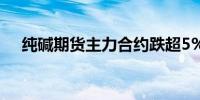 纯碱期货主力合约跌超5%报1484元/吨