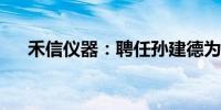 禾信仪器：聘任孙建德为公司财务总监