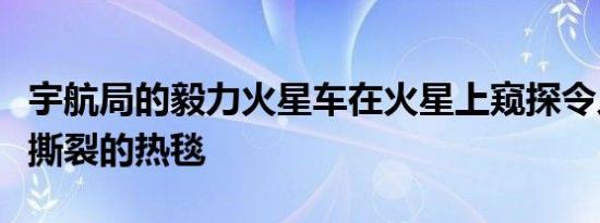 宇航局的毅力火星车在火星上窥探令人惊讶的撕裂的热毯