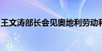 王文涛部长会见奥地利劳动和经济部部长科赫