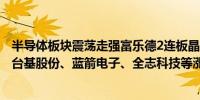 半导体板块震荡走强富乐德2连板晶华微涨超15%联动科技、台基股份、蓝箭电子、全志科技等涨逾5%