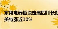 家用电器板块走高四川长虹、深康佳A涨停杰美特涨近10%