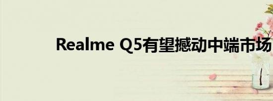 Realme Q5有望撼动中端市场