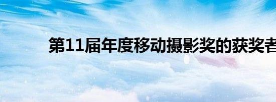 第11届年度移动摄影奖的获奖者