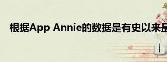 根据App Annie的数据是有史以来最高的