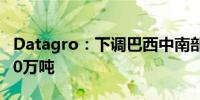 Datagro：下调巴西中南部糖产量预期至3870万吨