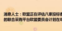 消息人士：欧盟正在评估八家投标者以开发关键矿产和能源的联合采购平台欧盟委员会计划在年底前签署平台合同