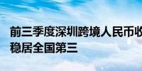 前三季度深圳跨境人民币收付合计3.5万亿元 稳居全国第三