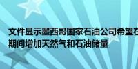 文件显示墨西哥国家石油公司希望在墨西哥总统辛鲍姆任职期间增加天然气和石油储量