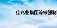 佳兆业集团等被强制执行12亿