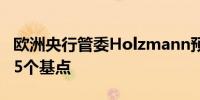 欧洲央行管委Holzmann预计12月可能降息25个基点