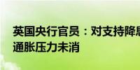 英国央行官员：对支持降息持谨慎态度 服务通胀压力未消