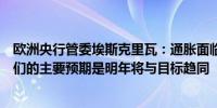 欧洲央行管委埃斯克里瓦：通胀面临的风险仍然是平衡的我们的主要预期是明年将与目标趋同