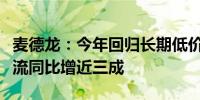 麦德龙：今年回归长期低价策略前九月线下客流同比增近三成