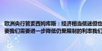 欧洲央行管委西姆库斯：经济相当低迷但也还没那么糟糕 利率目标更重要我们需要进一步降低仍受限制的利率我们正走在一条抗通胀的道路上