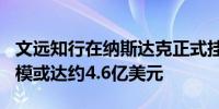 文远知行在纳斯达克正式挂牌上市IPO融资规模或达约4.6亿美元