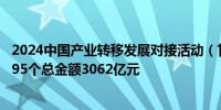 2024中国产业转移发展对接活动（甘肃）举行 拟签约项目195个总金额3062亿元