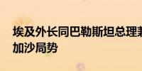 埃及外长同巴勒斯坦总理兼外长通电话 讨论加沙局势