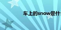 车上的snow是什么意思