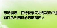 市场消息：在特拉维夫北部发动冲撞袭击的肇事者是一名拥有以色列国籍的巴勒斯坦人