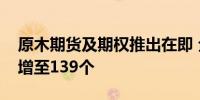 原木期货及期权推出在即 全市场品种总量将增至139个