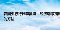 韩国央行行长李昌镛：经济刺激措施目前需要采取有针对性的方法