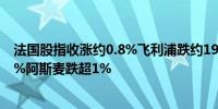 法国股指收涨约0.8%飞利浦跌约19%拖累荷兰股指跌超0.2%阿斯麦跌超1%