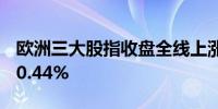 欧洲三大股指收盘全线上涨 德国DAX指数涨0.44%