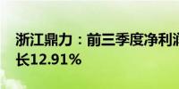 浙江鼎力：前三季度净利润14.6亿元 同比增长12.91%