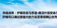 市场消息：伊朗总统马苏德·佩泽什基安表示与10月1日的先前攻击相比伊朗可以通过更强大的力量显著削弱以色列的军事能力