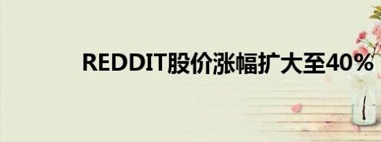 REDDIT股价涨幅扩大至40%