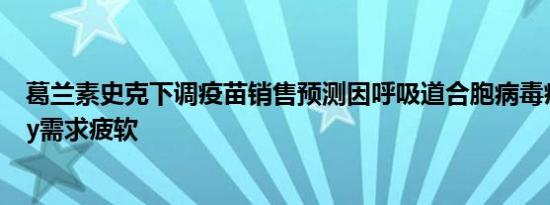 葛兰素史克下调疫苗销售预测因呼吸道合胞病毒疫苗Arexvy需求疲软