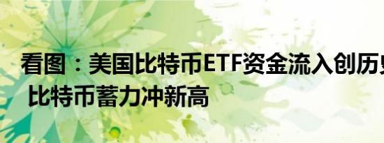 看图：美国比特币ETF资金流入创历史第三高 比特币蓄力冲新高