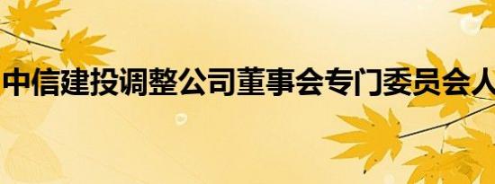 中信建投调整公司董事会专门委员会人员组成