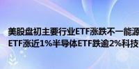 美股盘初主要行业ETF涨跌不一能源业ETF涨逾1%公用事业ETF涨近1%半导体ETF跌逾2%科技行业ETF跌近2%