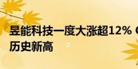 昱能科技一度大涨超12% Q3营收6.34亿元创历史新高