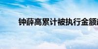 钟薛高累计被执行金额超2800万元