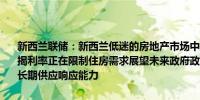 新西兰联储：新西兰低迷的房地产市场中购房者依然保持谨慎过高的按揭利率正在限制住房需求展望未来政府政策正在调整以提高住房市场的长期供应响应能力