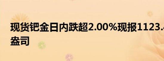 现货钯金日内跌超2.00%现报1123.40美元/盎司