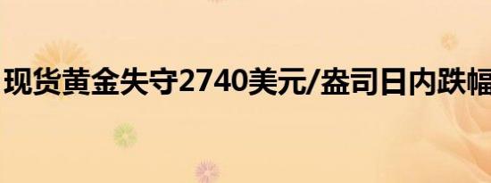 现货黄金失守2740美元/盎司日内跌幅1.66%